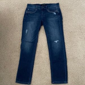 WHBM 6R slim ankle jean with pocket detail